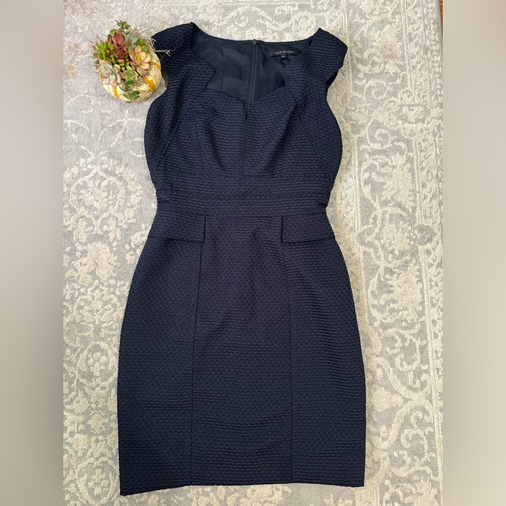 David Meister Navy Blue Dress. Size 2